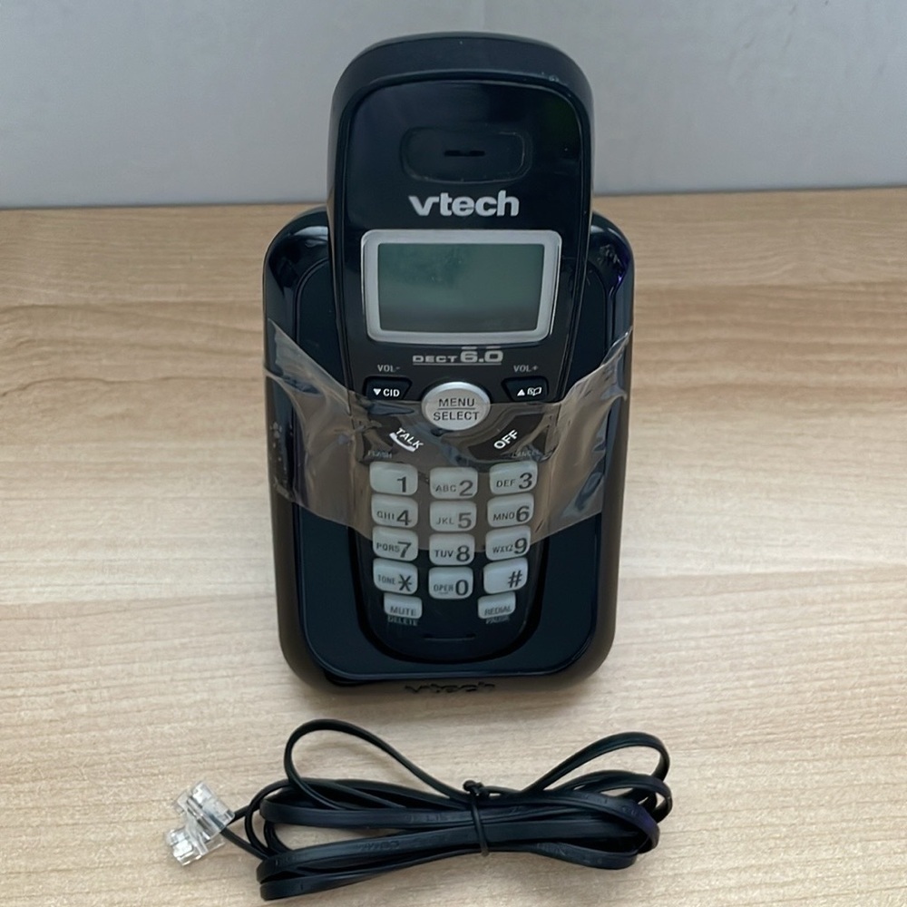 Vtech Dect 6.0 Cordless Phone with Caller ID, Black, CS6114-11